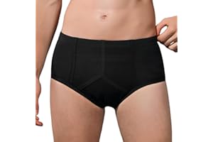 CARER SPARK Carer Slip para Hombres con Incontinencia, Reutilizables y Lavables de Algodón con Almohadilla Absorbente 200 ml a Prueba de Fugas para Uso Diario Viajes y Postoperatorio Negro Talla L