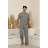 Huq Moda Motosiklet Baskılı Pijama Takımı, Erkekkısakol