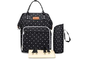 SONARIN Multifunción Mochilas para Pañales con cambiador,Impermeable,Gran Capacidad, Organizador de Mochila de Viaje,Diseñado para madres posparto