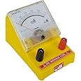 Om Meters EDM-80 Desk Stand Analog 0-250mA DC Moving Coil Milli Ammeter (Yellow)