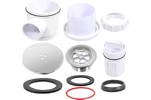 SPARES2GO duschfälla basbricka 50 mm pluggskydd 40 mm 1,5 tum avloppssats