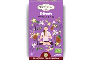 SUN & SIA SOURCE OF YOUR NATURAL BEAUTY Tisane Bio Détente – Infusions Naturelles Chai Vanille Idéale Soir aux arômes envoûtants - Saveur Douce et crémeuse - Sans Caféine