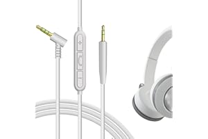 Geekria Cavo audio QuickFit con microfono compatibile con JBL E40BT E45BT E50BT E55BT, TUNE 700BT, TUNE 600BTNC, cavo LIVE 500BT, cavo stereo di ricambio Aux da 2,5 mm con microfono in linea (1,2 m)