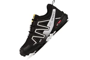 WYUKN Scarpe Ciclismo da Uomo - Scarpe da Bici da Strada Scarpe da MTB per Mountain Bike,Scarpe da Corsa Casual Antiscivolo e Traspiranti,Black-46EU