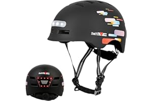 SELFLOVE Casco da bici con faro a LED integrato e casco da ciclismo leggero fanale posteriore per uomini e donne adulti