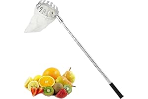 RAPOYO Obstpflücker, Teleskop-Obstpflücker, 6 M Langes Obstpflückwerkzeug Mit Edelstahl-Verlängerungsstange, Obstfänger Für Die Apfelernte