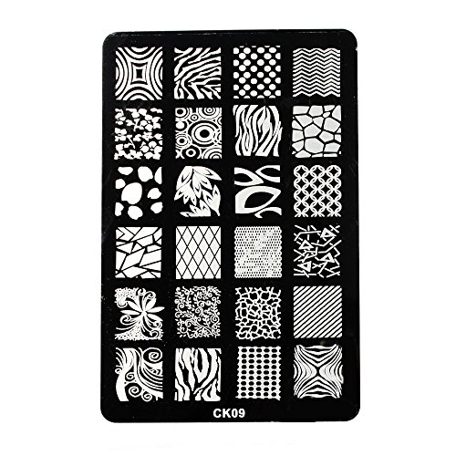 XLORDX Large Nail Art Polish Plate Metal Manicure Stamping Floral Forrest Printing Image Template DIY Decoration CK-09