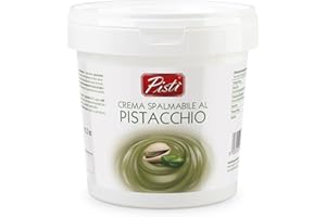 PISTÌ Pisti Sicilian Pistachio Cream Spread 1kg - Crema Spalmabile al Pistacchio - Con Pistacchi Verdi Selezionati, Lavorazione Artigianale, 100% Natural