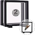 YITOU 2 Set 4.3 Inch 3D Floating Display Case Stand for Jewelry, Challenge Coin Display Frame Display Stands Case Holder for Fossil, Rock, Gemstones, Megladon Tooth, Specimens, Floating Frame Case