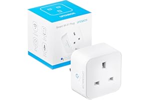 UPXNBOR Smart Plug, Wi-Fi Outlet Compatible with Alexa, Google Home, Wireless Smart Socket with Energy Monitoring, Timer & APP Remote Control, 2.4GHz Wi-Fi Only - No Hub Required (1 Pack)