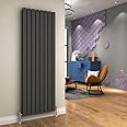 ELEGANT 1800 x 608 mm Vertical Designer Radiator Anthracite Double Flat Panel Column Tall Upright Central Heating Radiators