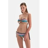 Dagi Tak &Ccedil;ık Kaplı &Ccedil;ıkarılabilir Askılı Missoni Baskılı Balensiz Straplez Bikini &Uuml;st&uuml; 24SW82058GB Yeşil Kadın