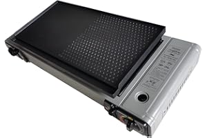 INCASA Plancha/Grill pour réchaud à gaz portable 2 feux