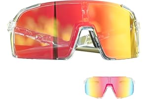 Zetterrank Schnelle Brille mit Wechselgläser,UV 400 Sportbrille Herren Damen,Schnelle Brille Rave,Fahrradbrille Herren Damen.