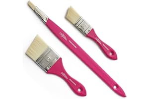 ‎MISSPOMPADOUR MissPompadour 3er Pinselset für Wandfarbe, Kreidefarbe, Holzfarbe, Möbelfarbe - Malerset mit 3 Pinseln für Lack, Lasur, Acrylfarbe - Pinsel Set Malerpinsel, Borstenpinsel 12mm, 25mm, 50mm