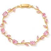 Shining Diva Fashion Tulip Bracelet for Women, Floral Crystal, Anti Tarnish Jewellery Latest Stylish Bracelet Gifts for Girls
