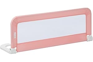 Safety 1st Sponda Letto Bambini da viaggio, Sbarra Letto Bambini 18 mesi - 5 anni, Barriera Letto da Viaggio Pieghevole e Portatile, Tessuto a rete, Semplice da Installare, Fissaggio Sicuro, Pink