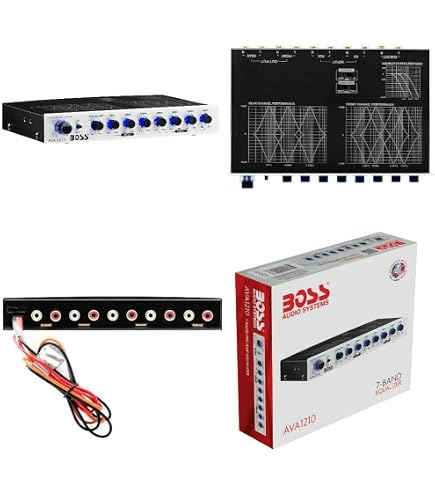 Égaliseur 4 Bandes XPL Ultra Fin – Compatible SOUNDSTORM SSL S4EQ, Éclairage Rouge/Vert, Préampli Crossover