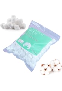 100 Boules De Coton Biodégradables - 1 G Chacune, 100% Coton Naturel, Pour Démaquillage Et Soins Bébé - 11