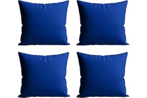Home Sweet Home UK Outdoor Cushions Waterproof Filled 4 Pack 45x45cm With Invisible Zippered Outdoor Garden Cushions Waterproof 18"x18" With Cushion Covers For Living Room Garden Sofa Bedroom
