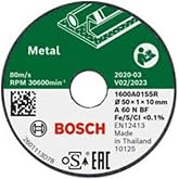 Bosch Professional Accessories 3 adet kesme diski (metal i&ccedil;in, &ccedil;ap 50 mm, aksesuar Bosch Professional Accessories EasyCut & G