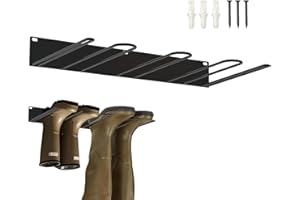 Teksome Welly Stiefelregal – Waden-Aufhänger zur Wandmontage, Stabiler Stiefel-Organizer aus Metall, universeller Stiefelhalter für Schrank, Eingangsbereich, Außenbereich, Garage