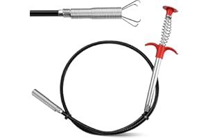 SZSLMY Pinze per Artigli Flessibili, 90cm Pinza Scarico, Stura Lavandini e Scarichi Spirale, Molla Sturatubi per Pulizia Scarichi Pulizia Tubi Lavandino Bagno Cucina Lavandino Fogne (90 cm)