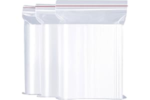FAYUNET Sacs Plastique Transparents Refermables, Sachet Zip Réutilisable - Résistants et Durables – Sacs congélation Multi-usages, Sac sous-vide pour conserver, organiser, Rangement Frigo 20X25cm - 100 pièces