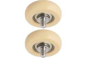 EMSea Lot de 2 roues de siège de rameur en nylon avec roulement 6 x 36 x 10 mm POM pour tiroir coulissant avec filetage M6