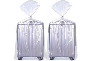 QISF 10 Pack Clear Giant Storage Bags - 40x60 inches Extra Large Plastic Bags，Huge Storage Bags Moving Bags for Luggage, Suitcase, Stroller, Chair, Kids Bike (2.75 Mil Flat Bags, with 20M Ties)