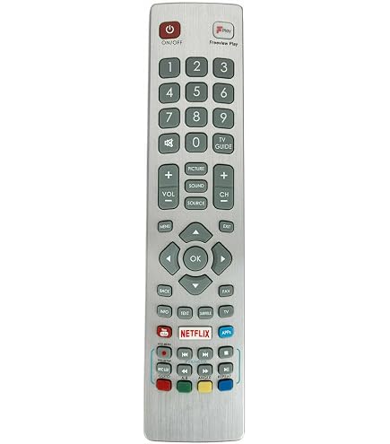Telecomando Sostitutivo ALLIMITY DH-1710 Per TV Sharp Aquos – Compatibile Con Modelli LC-32FI5342E, LC-40FI5442E, LC-49FI5242E E Serie HI, Sostituzione Diretta Con Batterie Non Incluse