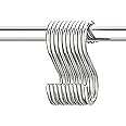 Best-encounter 10 Pack S Hooks Heavy Duty Hanging Hooks 304 Stainless Steel S Shaped Metal Kitchen Pot Pan Hangers Rack Hooks