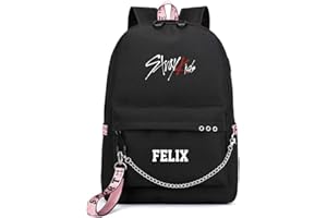 NCTCITY Kpop Stray Kids Sac À Dos Sac D'école Cadeau Cadeau Sac D'ordinateur Portable Université School Bookbag Voyage École Toile Sacs Bang Chan Changbin Hyunjin Han Felix Seungmin