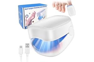 FUNTHY Appareil Traitement Laser Mycose Ongles Sessions Traitement Des Orteils Multiples Et Pieds Confortables, lumière bleue hautement efficace de 460 nm