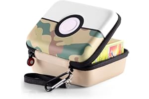 JoyHood Étui de Transport Rigide pour Cartes à Collectionner - Boîte de Rangement pour 400+ Cartes TCG - avec des Séparateurs Amovibles et Une Dragonne (Safari Ball)