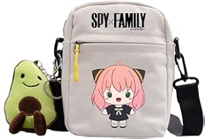 flowereyes Spy X Family Sac à bandoulière avec bandoulière réglable Anya Forger Daypack Sac fourre-tout Cartable Causal Forger Family Kawaii Yor Loid Bag Petit sac carré 18 cm * 14 cm * 5 cm