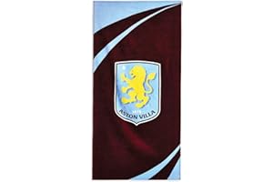 The Gift Scholars Aston Villa - Toalla de Playa con Licencia Oficial 100% algodón, Grande, 140 x 70 cm, Piscina