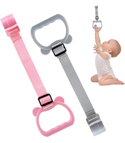 LEADSTAR Ringen voor kinderbedden, 6 stuks, afneembare handringen voor baby's en peuters, voor beenoefeningen, opstaan, oefening in kinderbedden, reisbedden