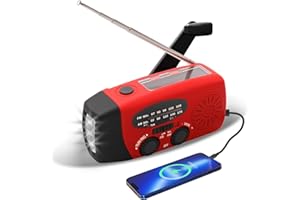 CKDSA Wind Up Solar Radio Battery Torch Solar Charging Emergency Portable Hand Crank Radio 3-LED Flashlight Torch/AM/FM/Weather 600mAh Rechargeable USB Power Bank for Household Camping Outdoor Hiking Travel