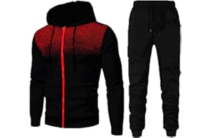 WZYYDS Tenue Sport Homme Décontracté Hooded Survetement Pas Cher Ensemble Jogging Homme Sport Chic Veste Zippée Avec Capuche Pantalon Jogging De Sport