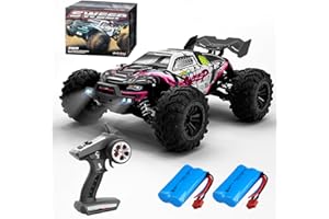 X-Verse 16101PRO Voiture télécommandée avec Moteur Brushless, 1:16 4WD 70KM/H RC Voiture Camion, 2,4 GHz Tout Terrain Buggy RC Crawler Jouet, Cadeau pour Enfants Adultes,2 Piles(Rouge)