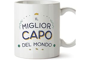 Mugffins Tazza in ceramica per CAPO uomo 11 oz / 350 ml - In italiano - Miglior del Mondo - Idea regalo per compleanno, anniversario, natale, laurea