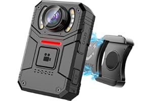 SPIKECAM 4K Body Camera with Audio and Video and Magnet Mount, 160° Wide Angle, 2" IPS Screen, Ultra-Slim Bodycam Camera with Sound and Night Vision, External Storage for Security, Police 64GB