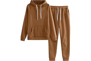 KOBILEE Tuta Sportiva Donna Completa Invernale Elegante Cotone Felpa con Cappuccio e Pantalone Due Pezzi Curvy Jogging Completo Palestra Leggero Tracksuit Fitness Tuta Felpata Tute da Ginnastica