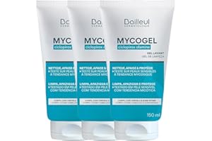 Bailleul | Mycogel | Gel lavant contre les mycoses cutanées | Nettoie, Apaise et Protège | Peaux et muqueuses génitales sensibles à tendance mycosique | Vegan | Lot de 3 x 150 ml