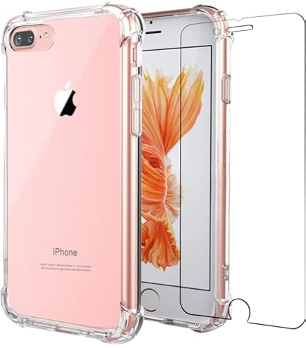 Whioltl Custodia Trasparente Per IPhone 15 Plus + 3 Pellicole Vetro Temperato - Antiurto, Antigraffio, Con Cuscini D'Aria, Riciclabile - 5