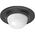 Steinel Flush-Mounted Motion Detector IS 360-1 Black, Maximum 1000 W Switching Capacity, 360° Sensor, Maximum 4 m Range, LED Suitable