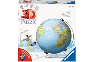 Ravensburger 3D Puzzle 11159 - Puzzle-Ball Globus in Deutscher Sprache - 540 Teile - Puzzleball Globus für Erwachsene und Kinder ab 10 Jahren