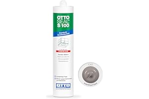 OTTOSEAL S 100 Premium-Sanitär-Silikon 300ml C43 manhattan – Sicher gegen Schimmel & Ideal für Bad, Küche & Wohnbereich – Hervorragend Glätt- & Modellierbar