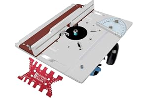 Router basplatta, träbearbetningsrouterbord monteringsplatta multifunktion routerverktyg med baksida tryckplatta och 180° vin